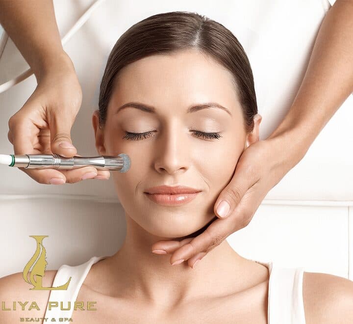 Diamond microdermabrasion facial treatment
